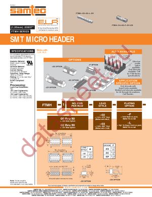 FTMH-117-03-L-DV datasheet  